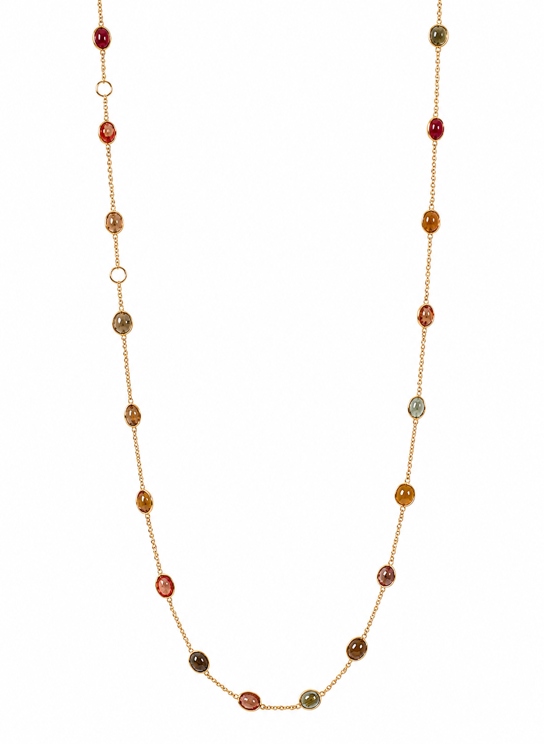 Multi Sapphire Station Necklace