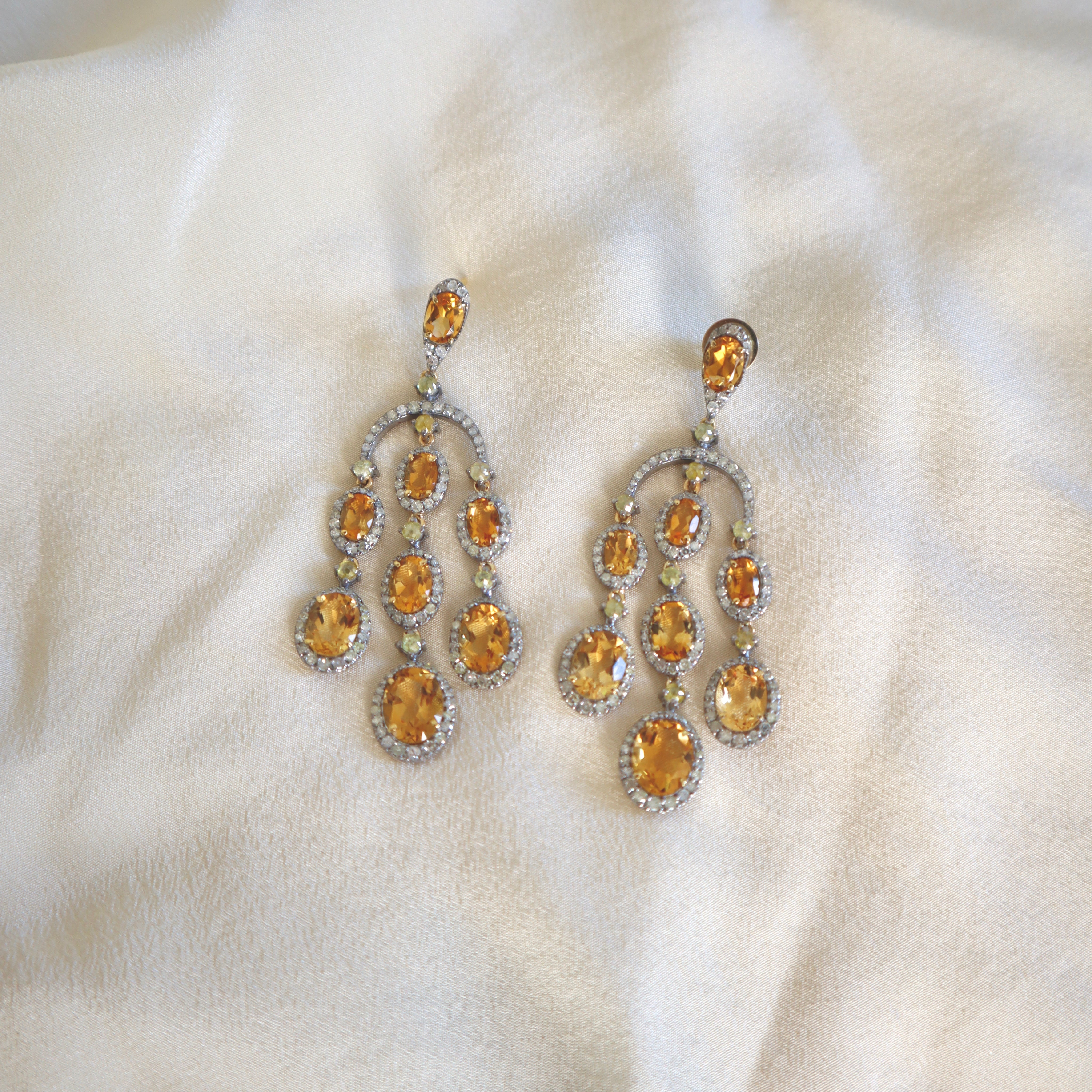 Amber Cascade Earrings
