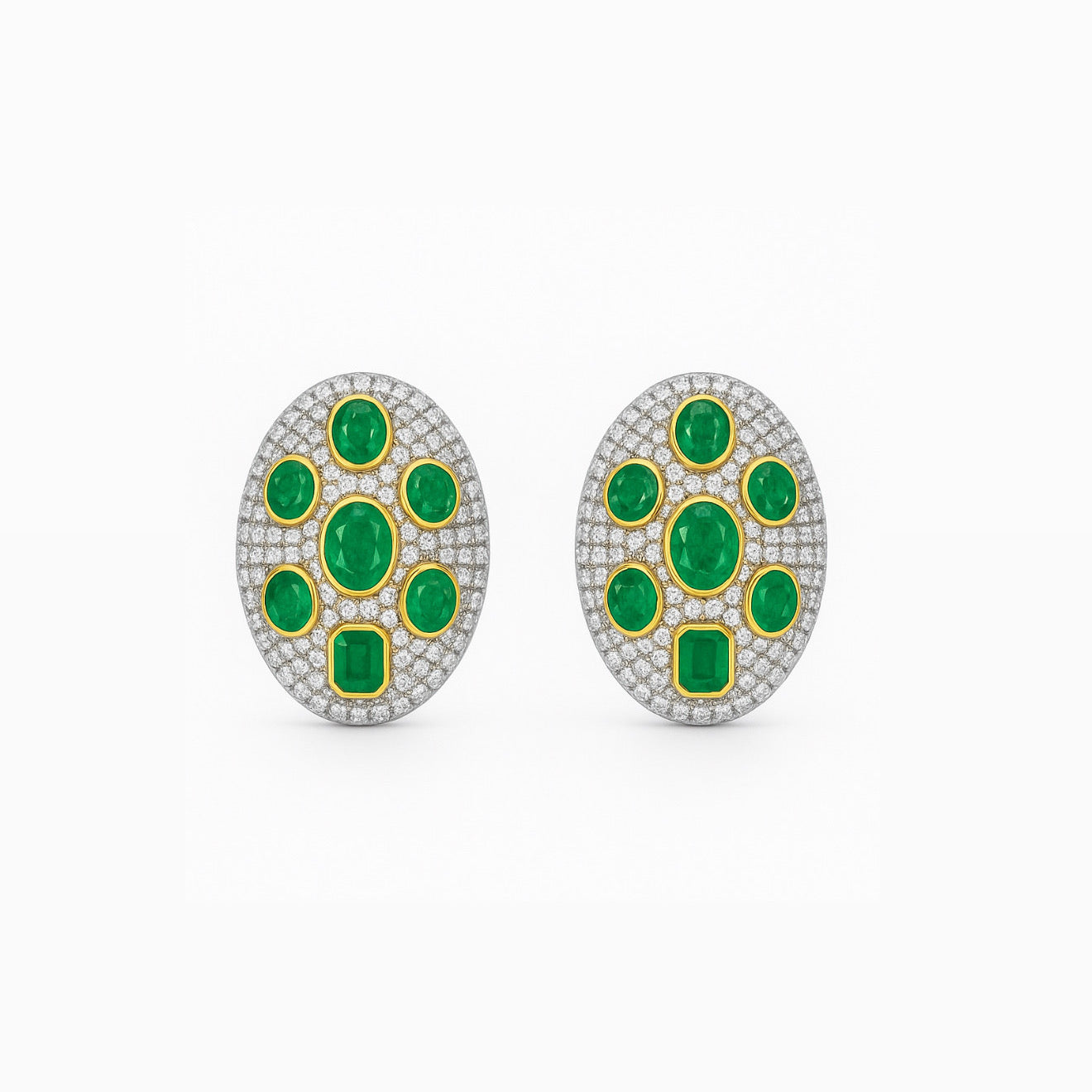 Emerald Mandala Studs