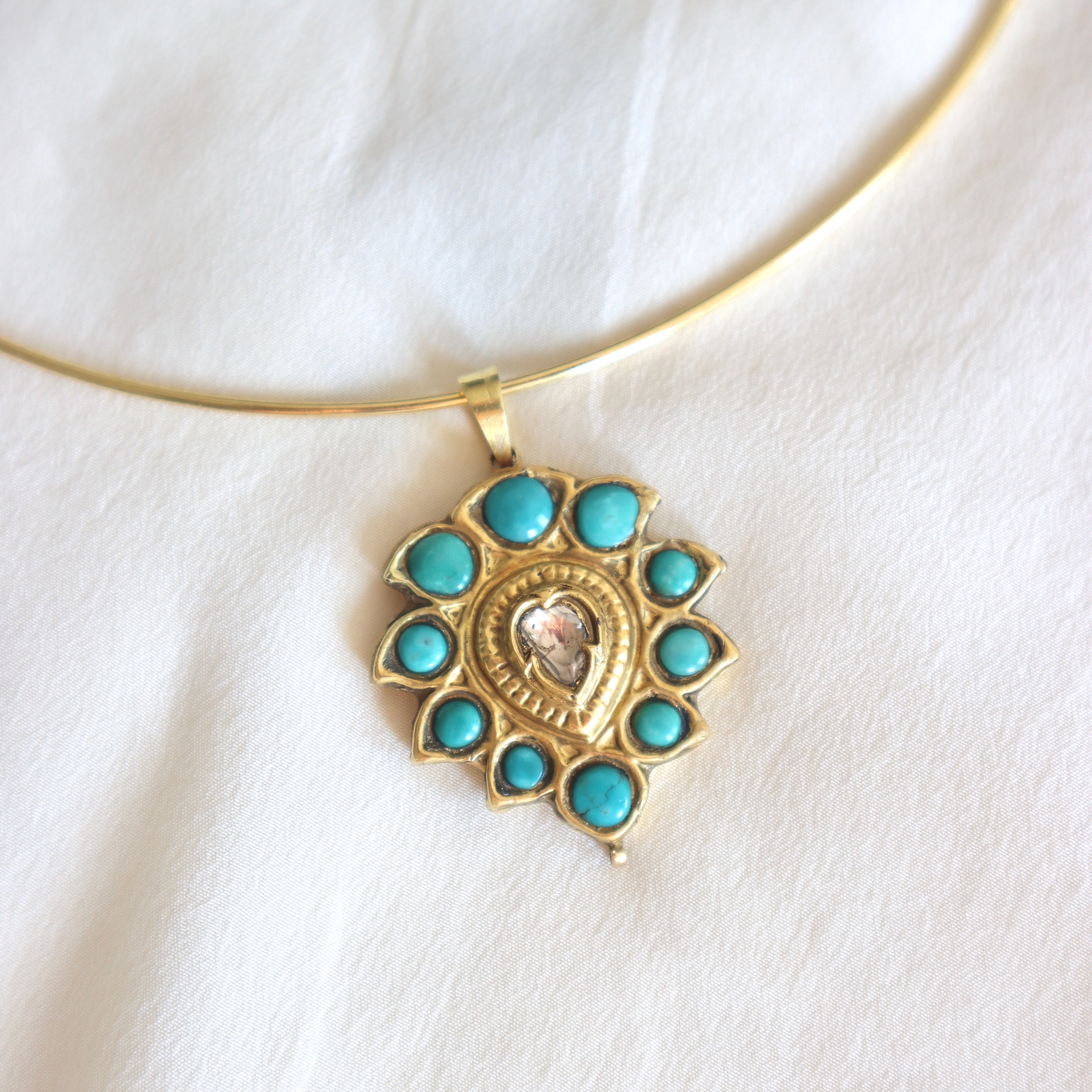 Turquoise Bloom Pendant