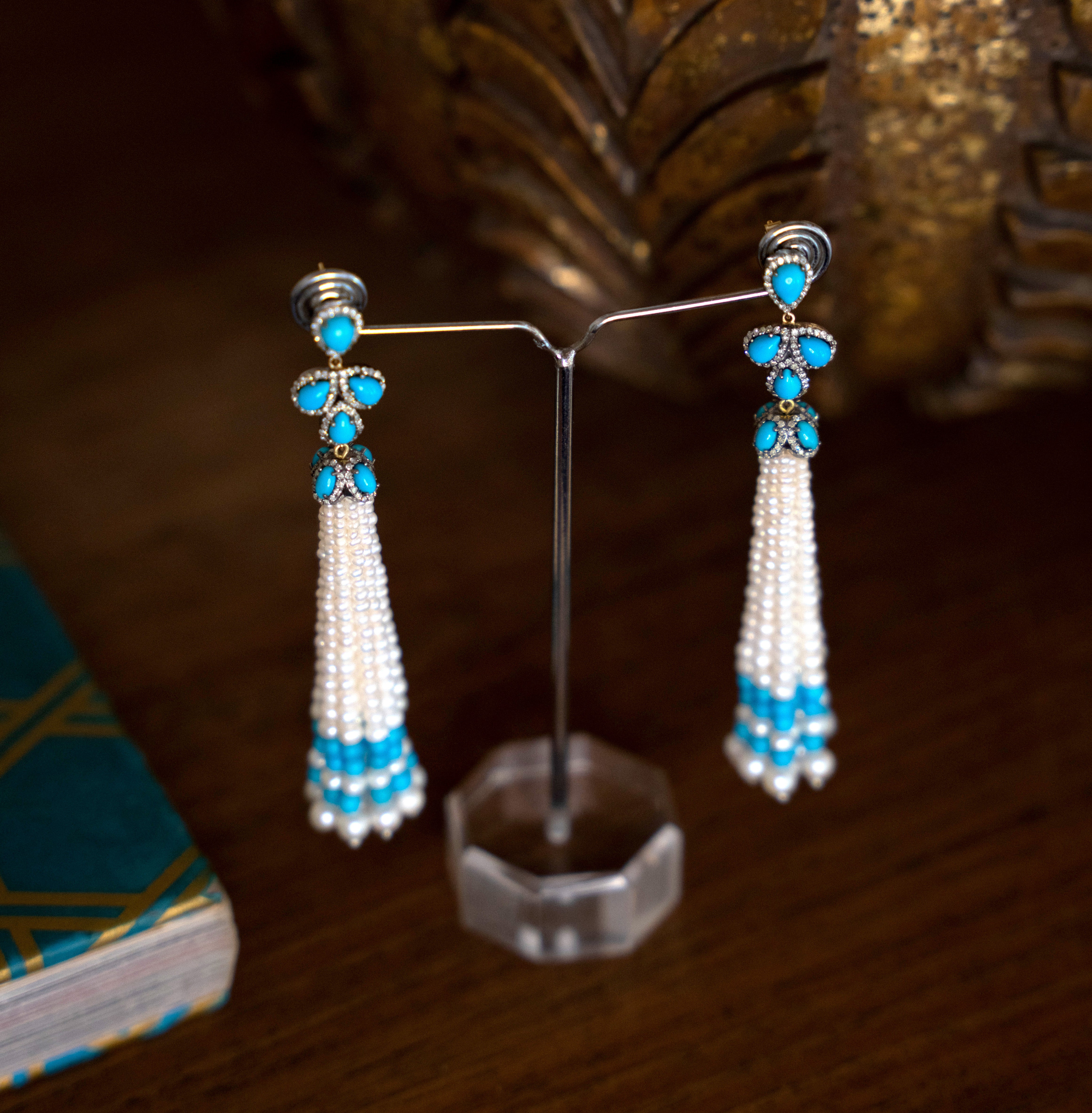 Neela Jharna Earrings