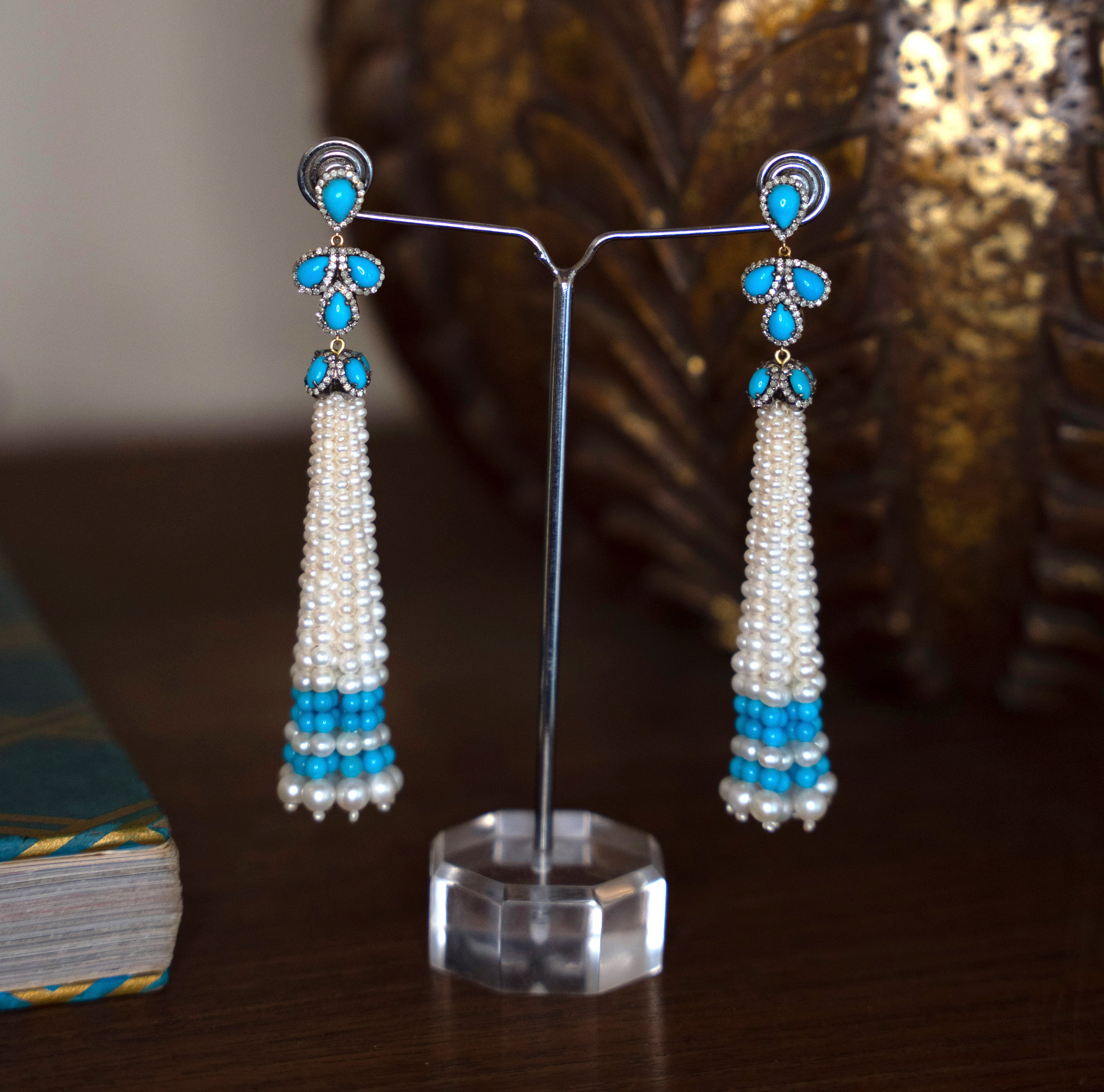 Neela Jharna Earrings