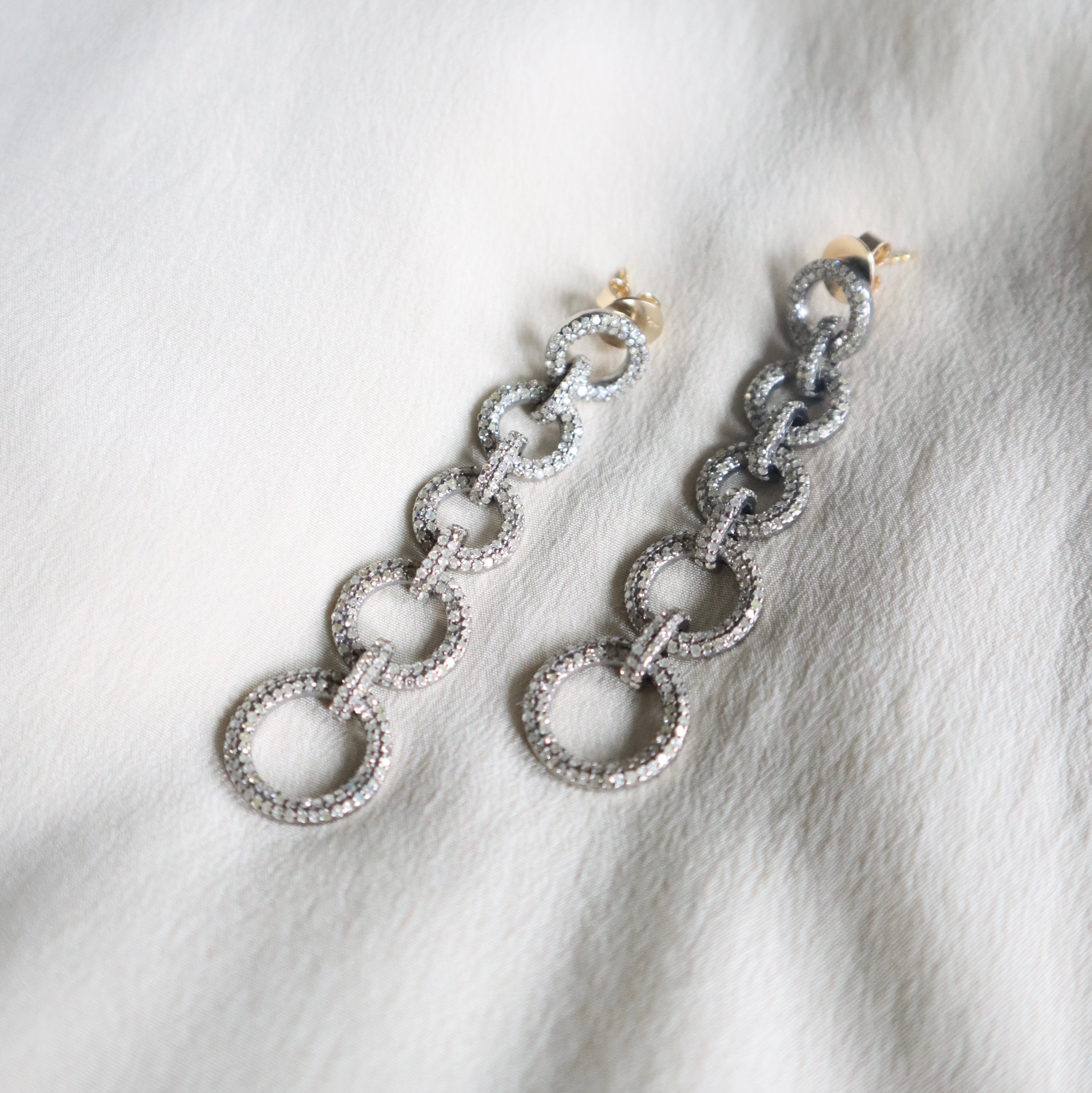 Victorian DIamond Chain Earrings