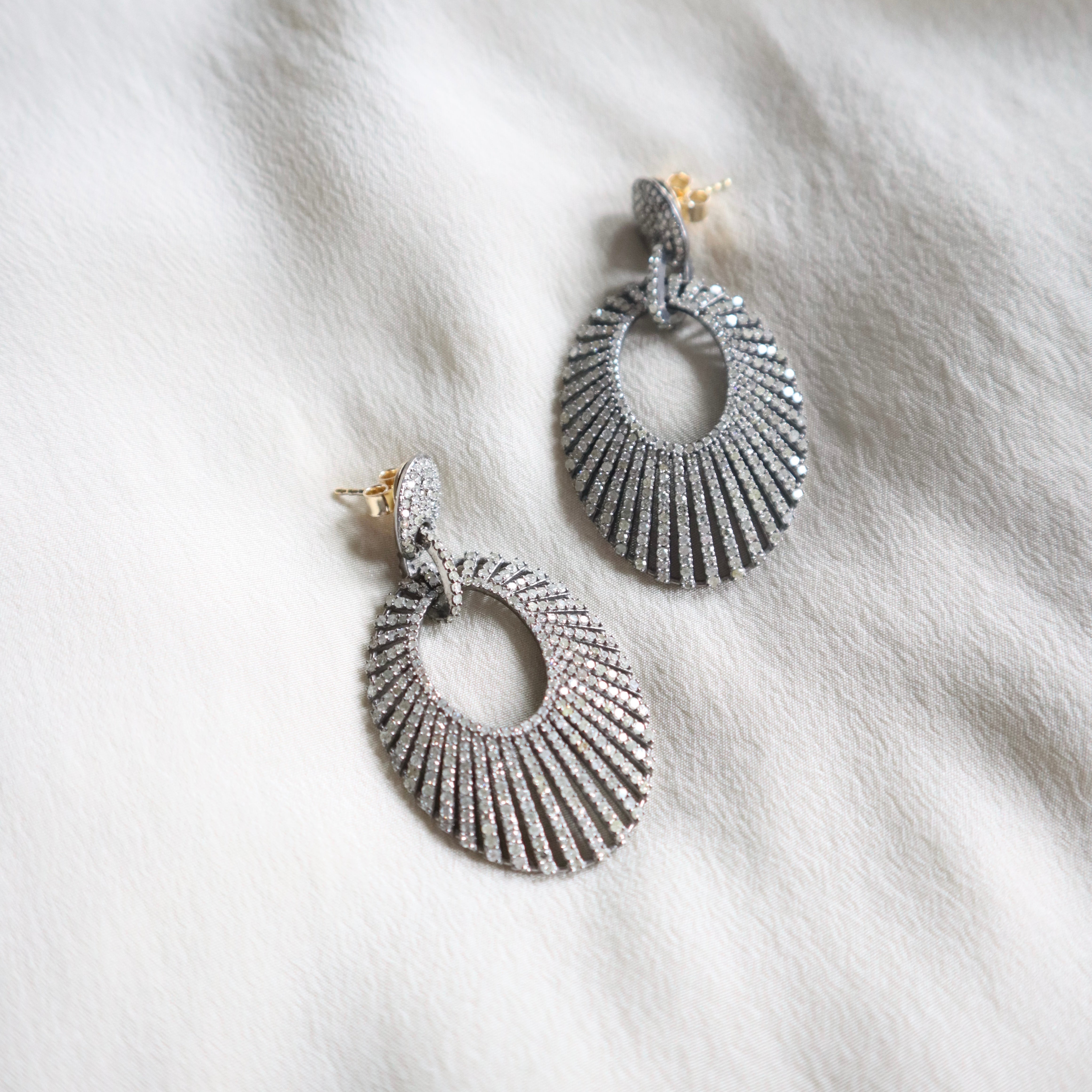 Victorian Patiala Fan Earrings
