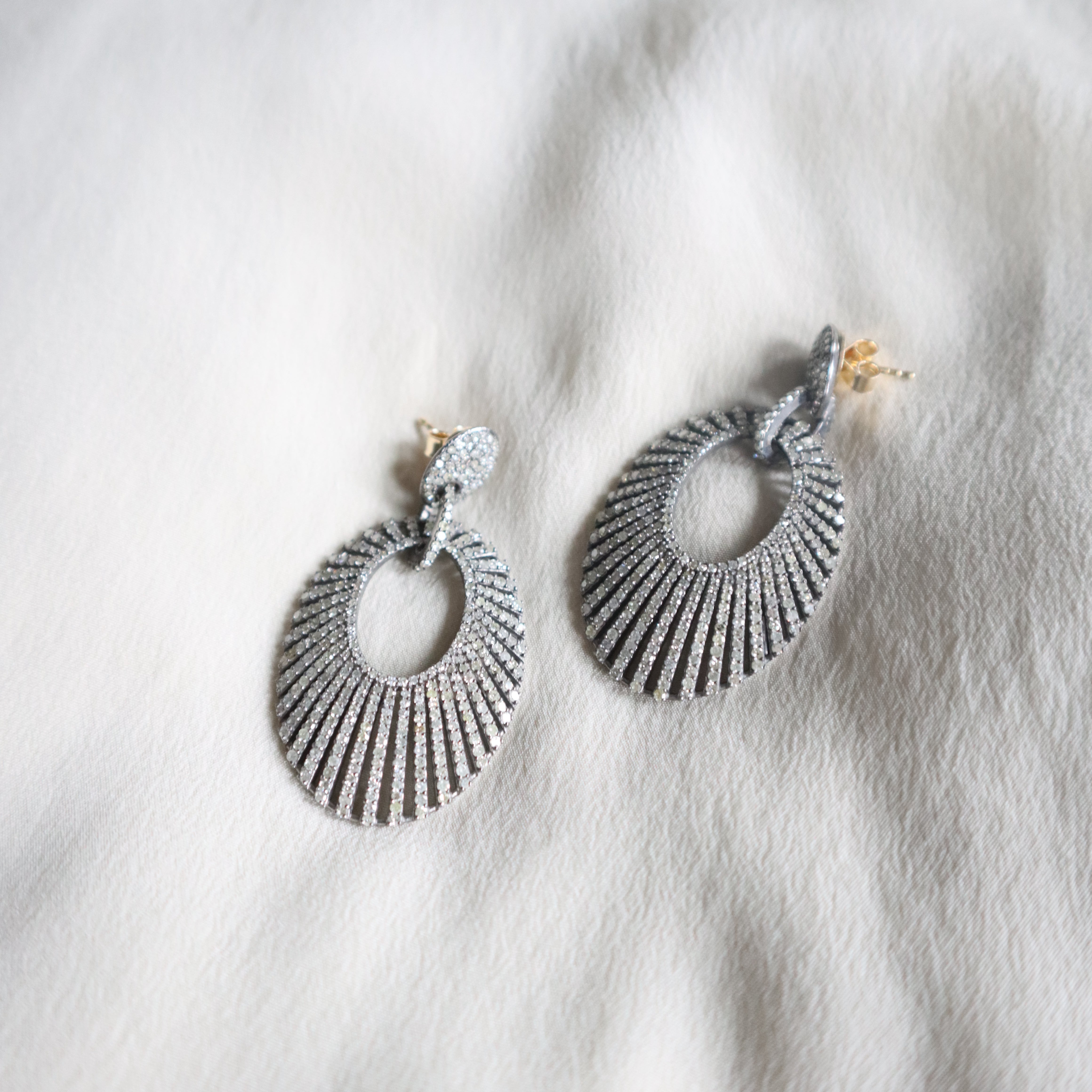 Victorian Patiala Fan Earrings