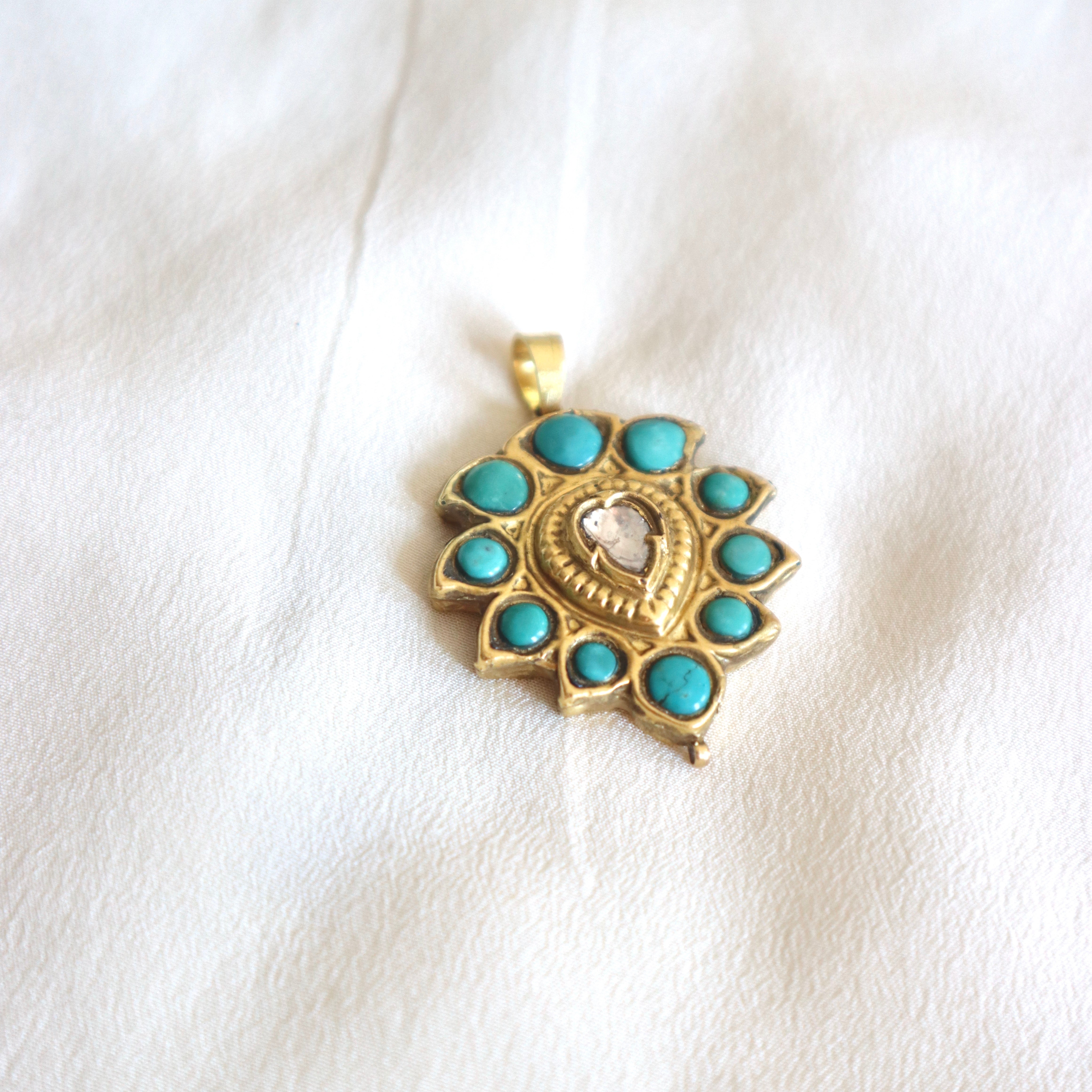 Turquoise Bloom Pendant