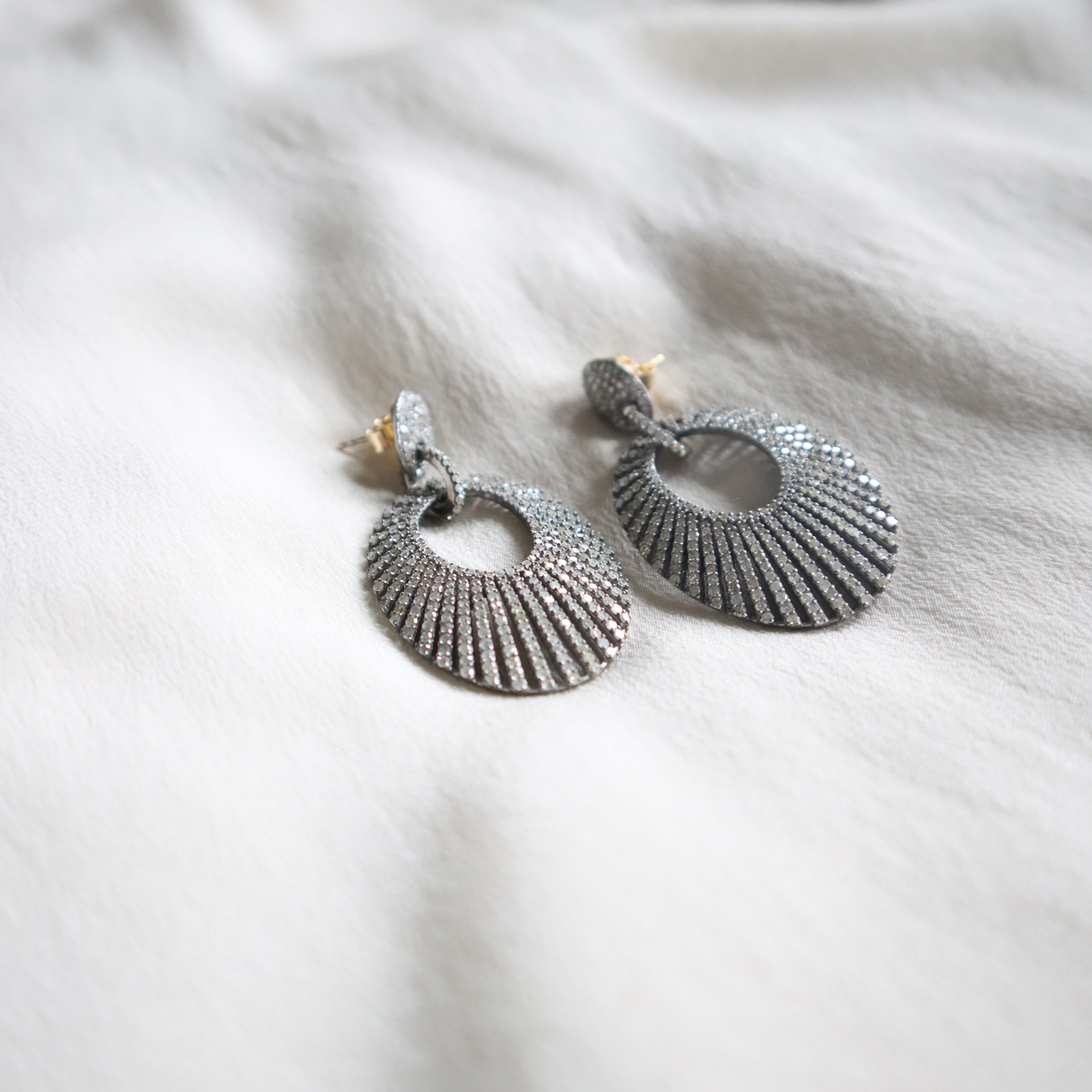 Victorian Patiala Fan Earrings