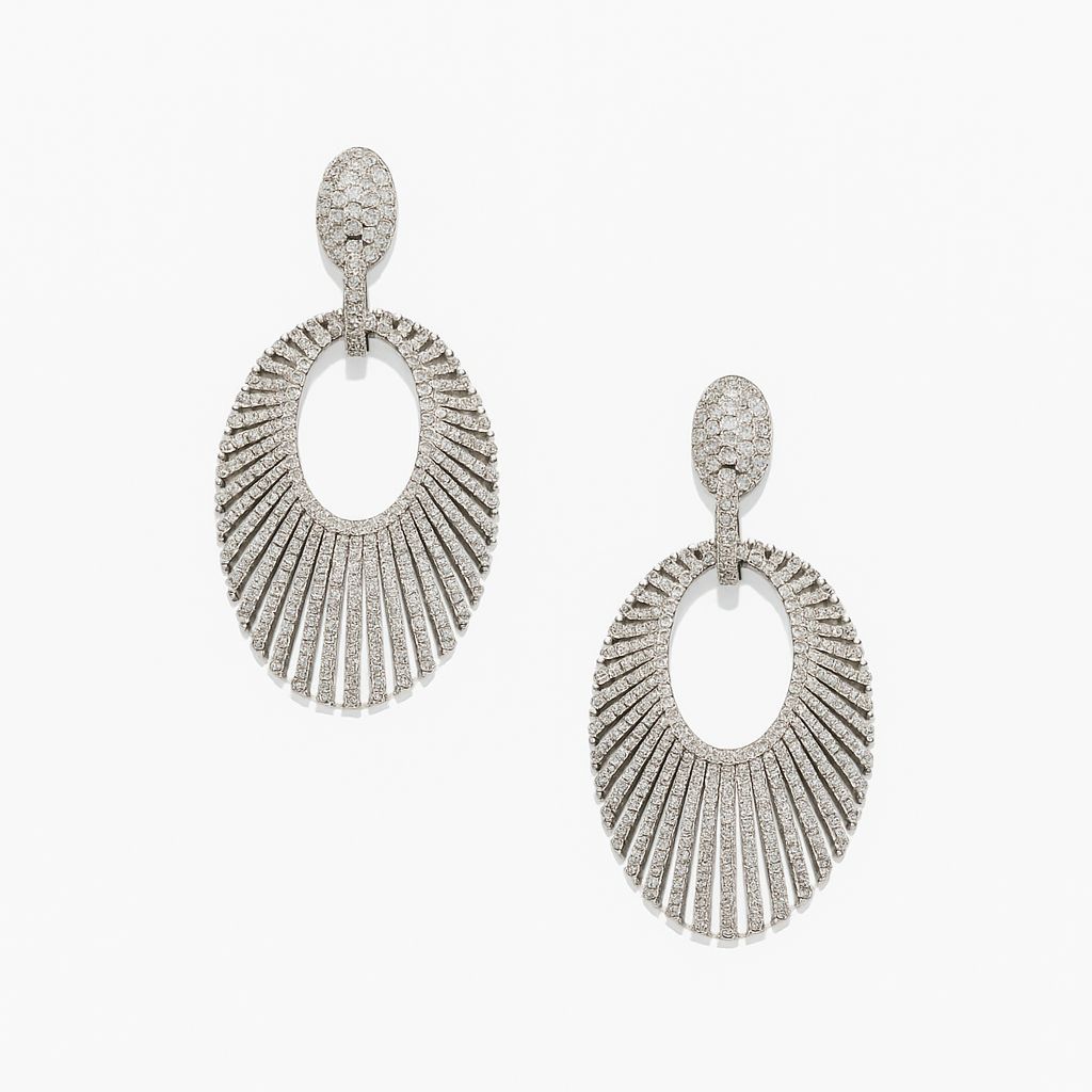 Victorian Patiala Fan Earrings